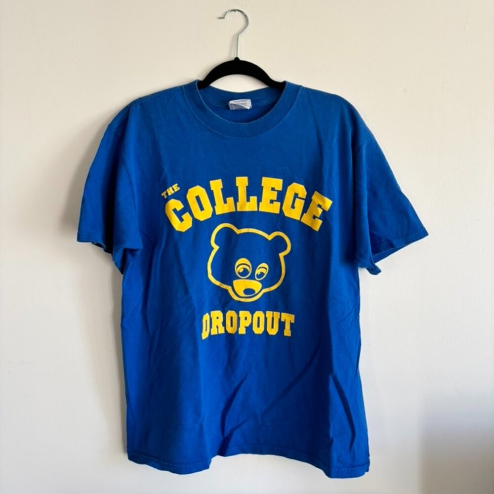 Vintage Y2K Kanye West The College Dropout T-shirt - blue mens Large